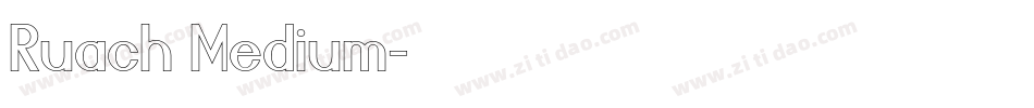 Ruach Medium字体转换